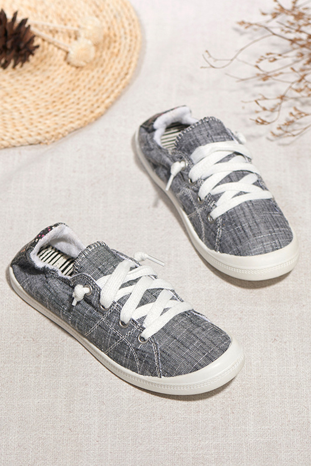 canvas grey shoes